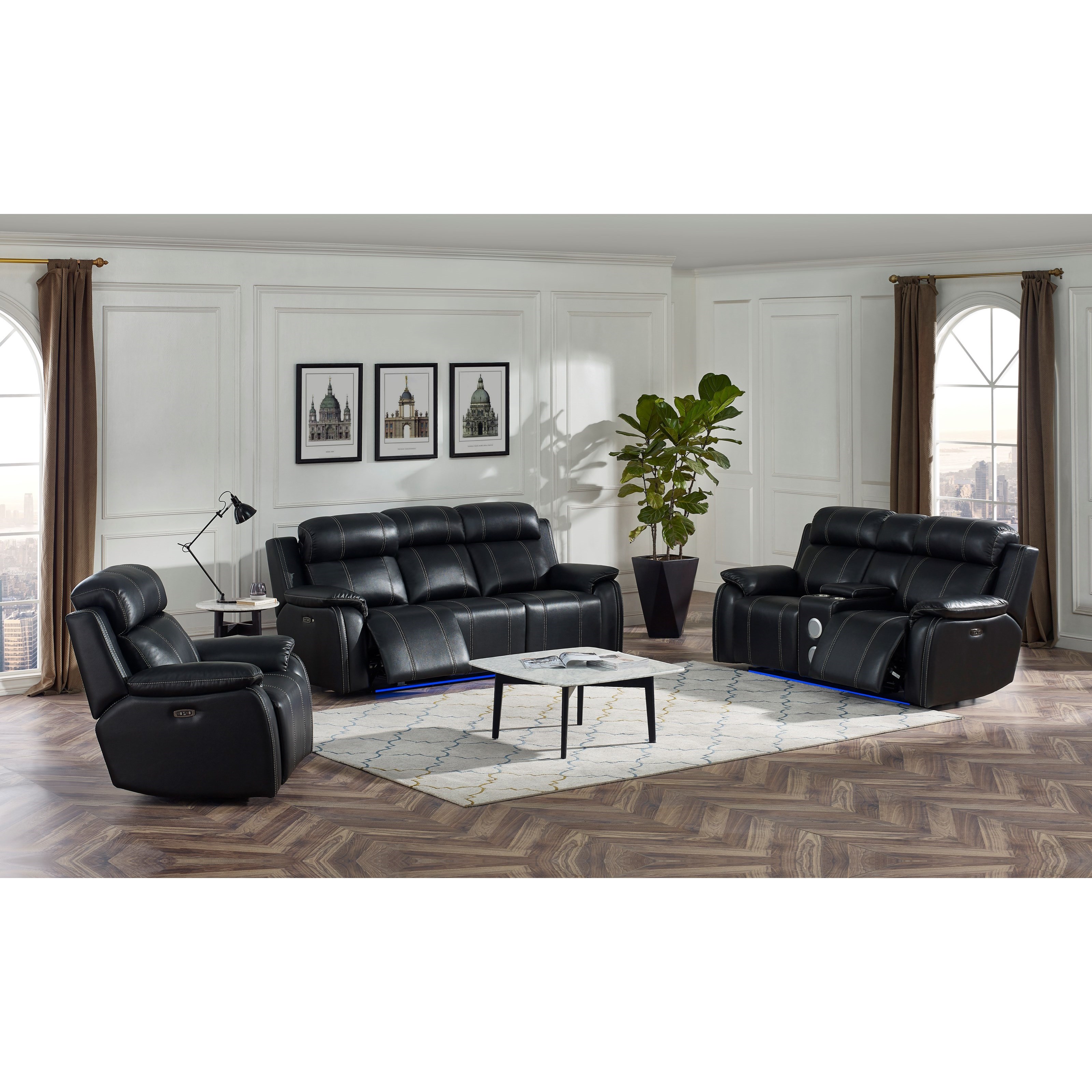 New Classic Furniture Fusion 3969 Living Room Group 3 Reclining Living